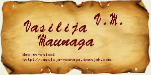Vasilija Maunaga vizit kartica
